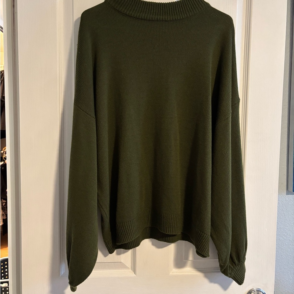 PUNYUS Olive Green Knit Sweater